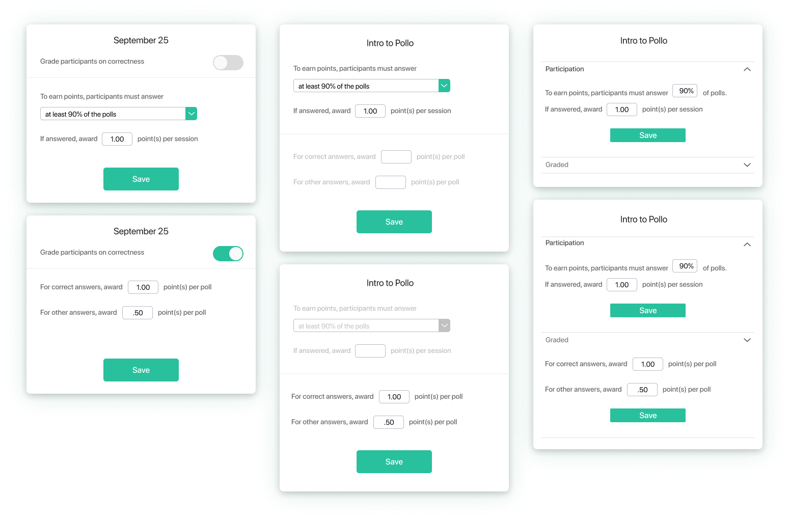 Iterations for point system